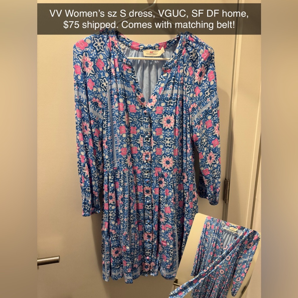 Vineyard Vines Ladies Knee-Length Flowery Dress 👗🐳